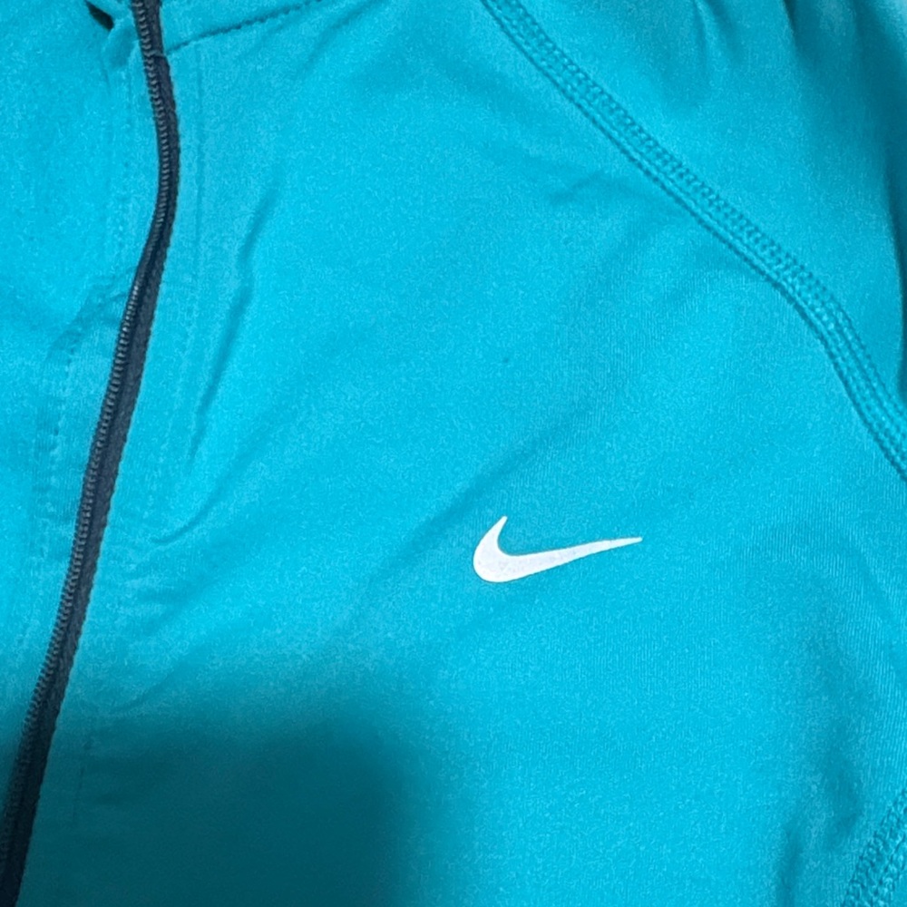 Nike Teal and Black Quarter-Zip Top - Picture 3 of 5